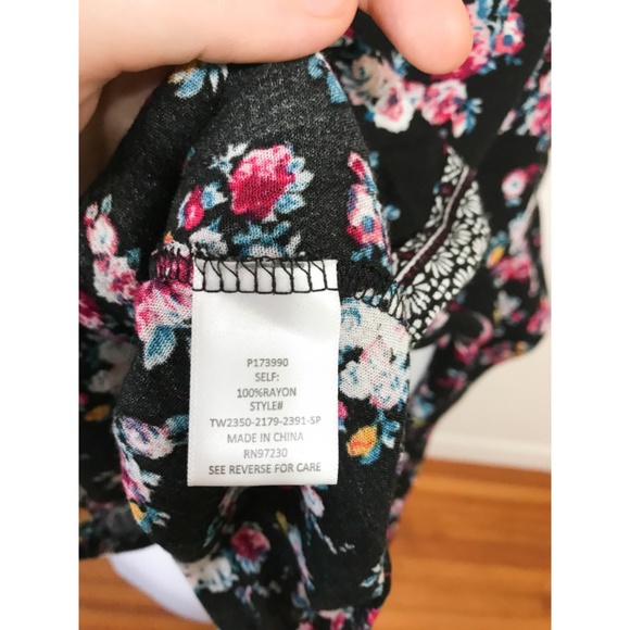 Almost Famous Floral Surplus Wrap Front Top - Picture 13 of 13